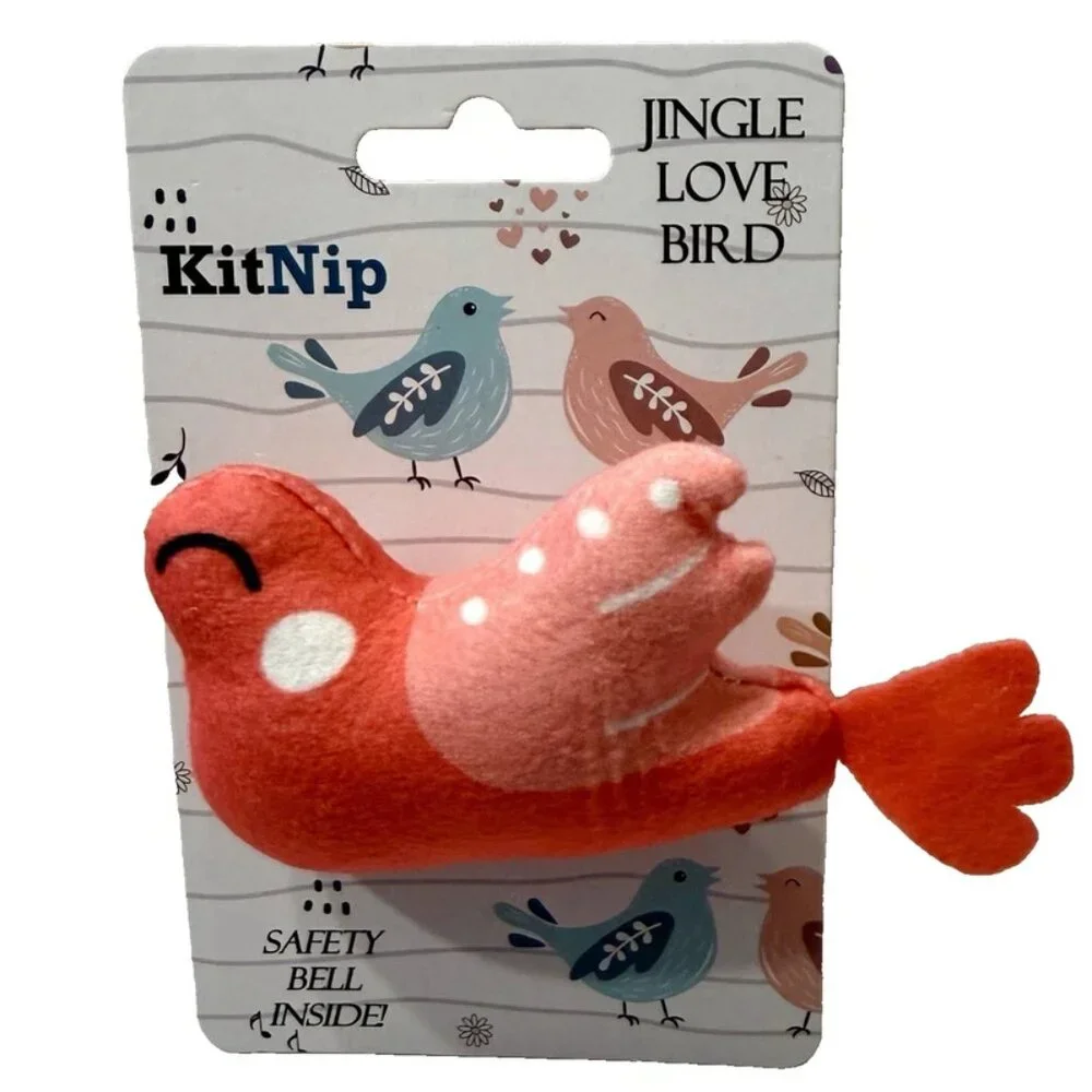 KitNip Kitty Cat LOVE Interactive Catnip Lips Plush Bird Lot of 4 Toys New